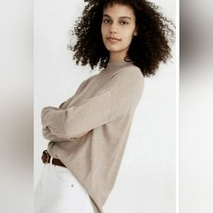 Madewell Ashbury Mock Neck Sweater Wool Blend
